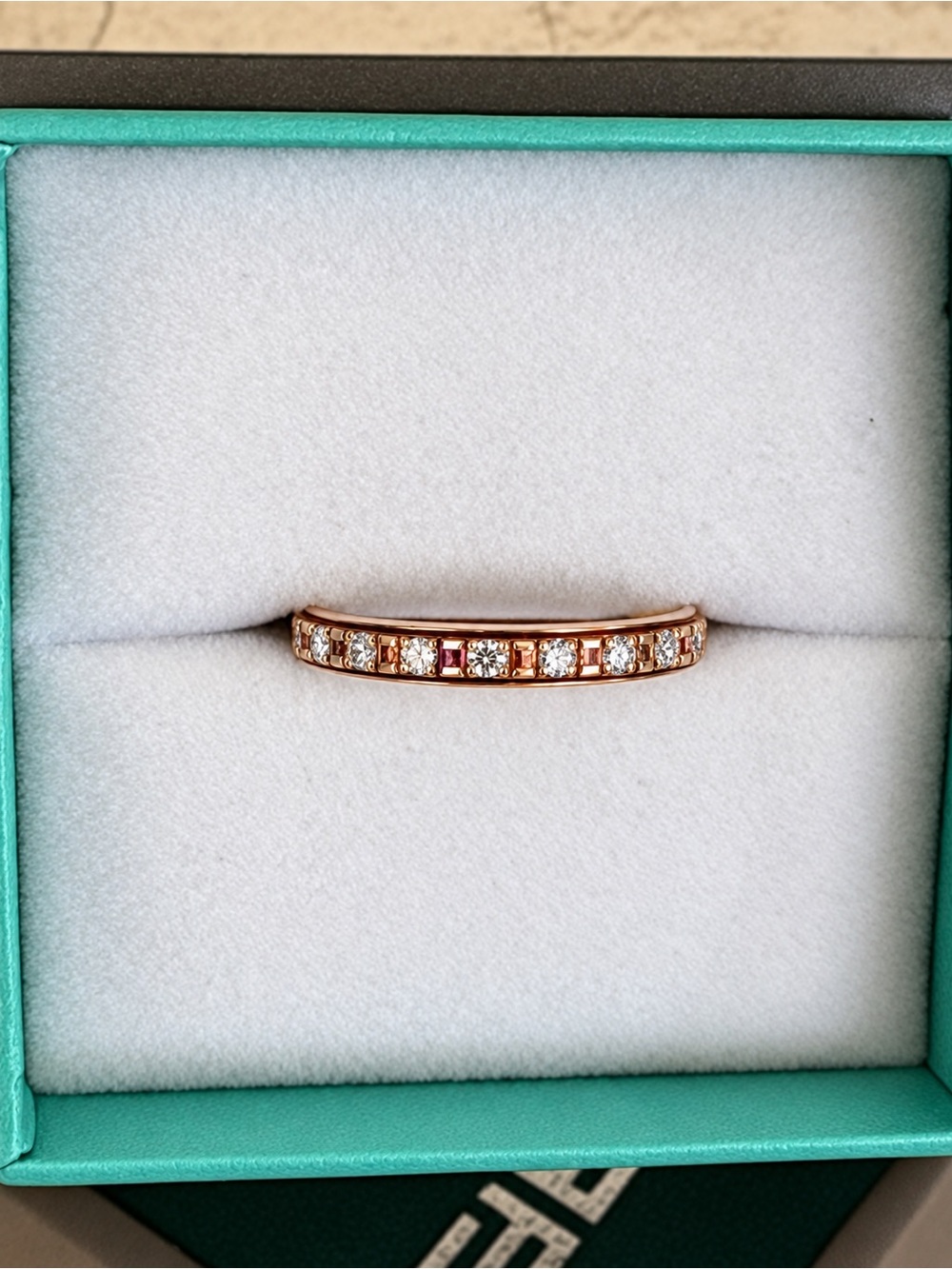 14K Rose Gold Diamond Eternity Band Ring Size 8 + Professional Appraisal